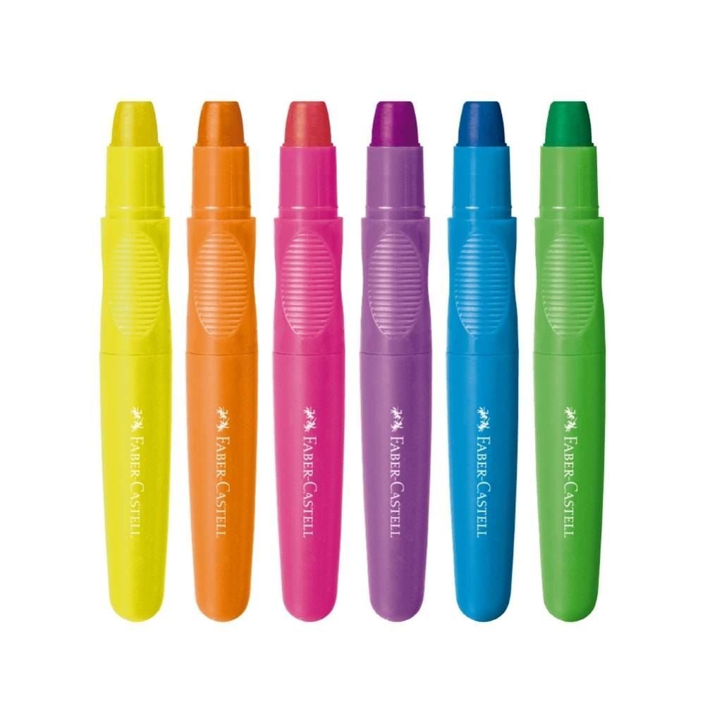 Giz De Cera Supermacio Jumbo Faber Castell - 6 Cores