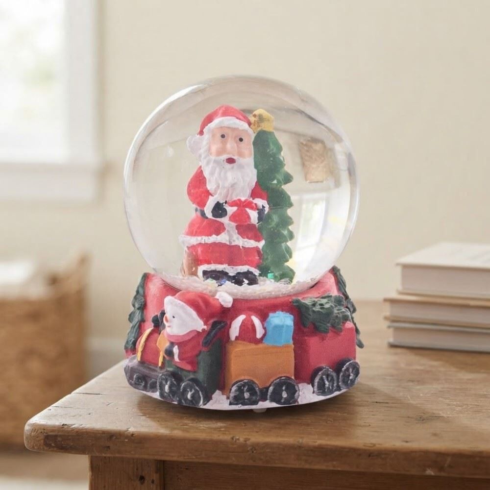 Globo Natalino Papai Noel 4,5 cm Base Trem Havan Casa - Sortido