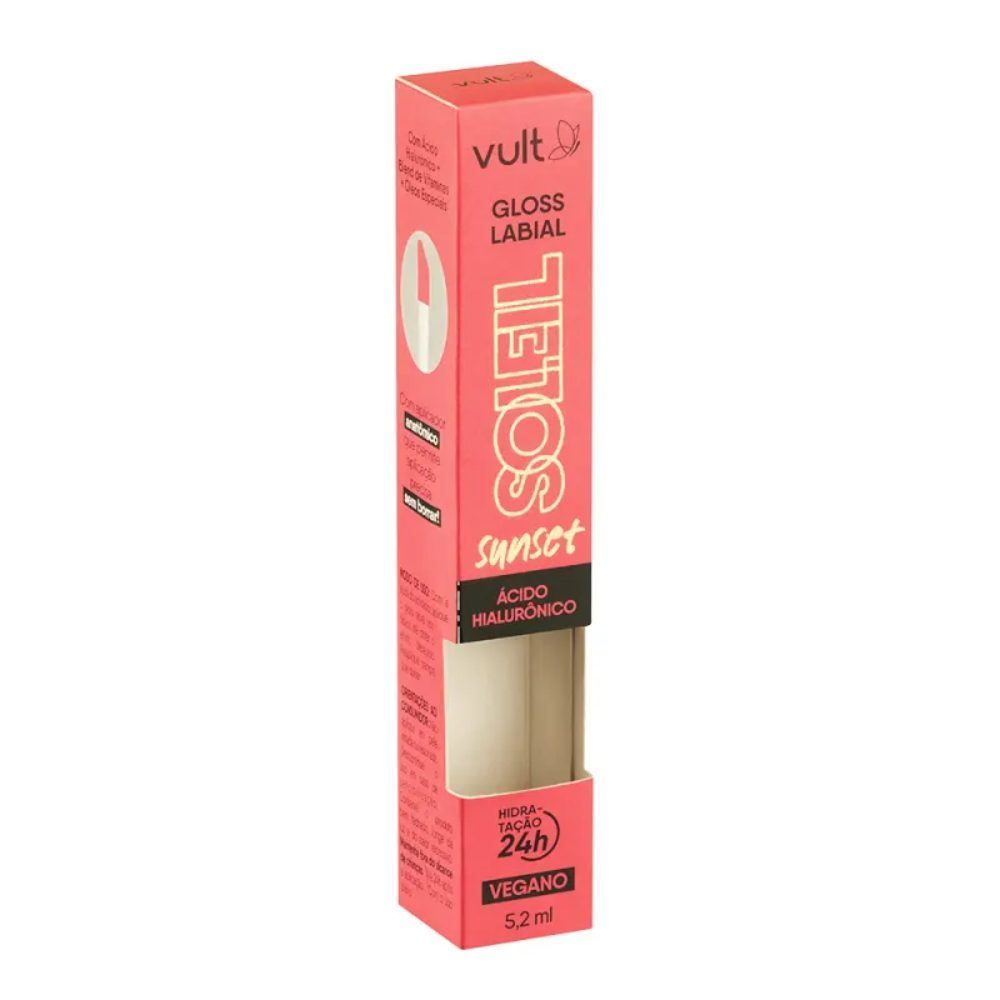 Gloss Labial Vult Soleil Sunset 24H De Hidratação 5,2Ml - Rosa