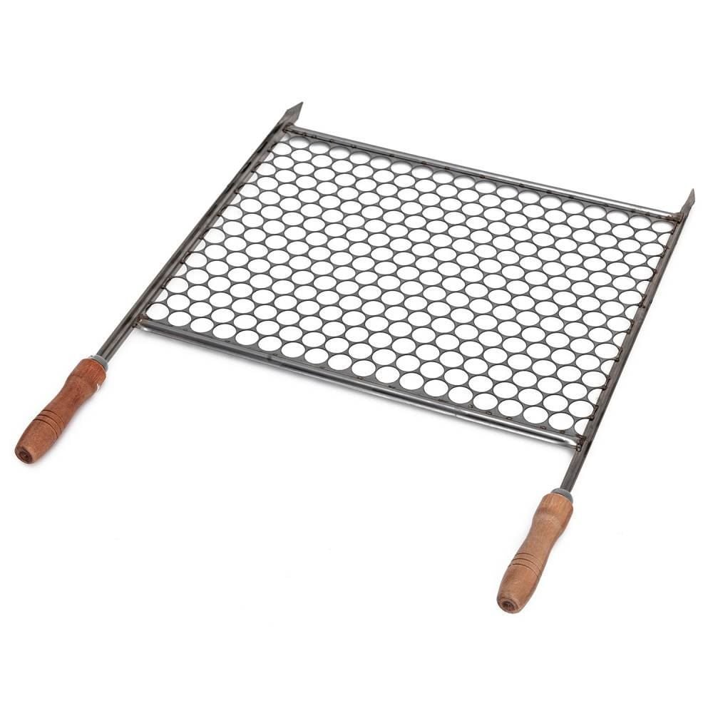 Grelha Moeda 38 X 48Cm Aço Inox P/ Peixe E Carnes Utilmil - CR 559