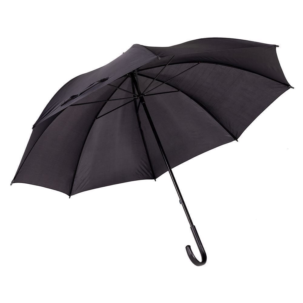Guarda-Chuva Grande Cabo Curvo Proteja-Se - Preto