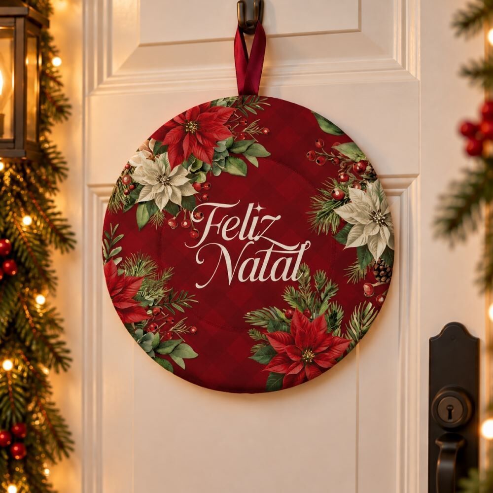 Guirlanda Decorativa de Natal Havan Casa - Vermelho