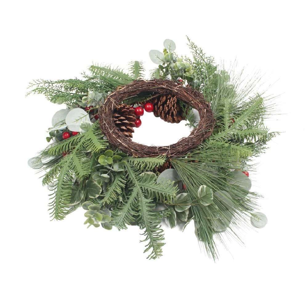 Guirlanda Eucalipto E Azevinhos Havan Casa - 50Cm
