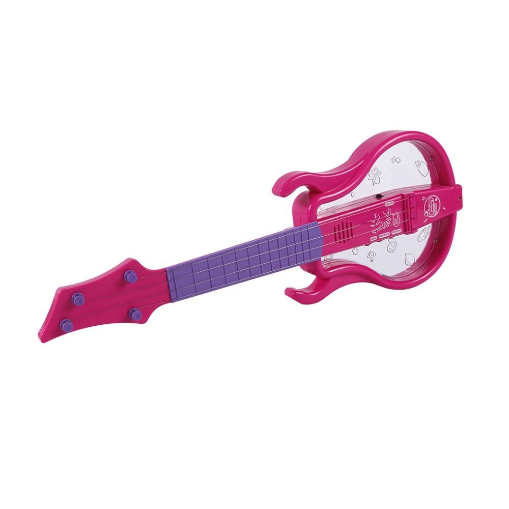 Guitarra Musical Rock Hero Rosa Havan Toys
