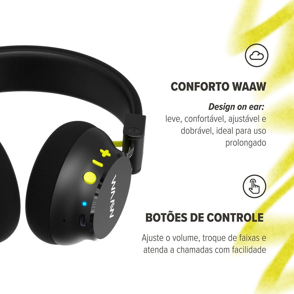 Headphone Waaw Essence 300 Fone Bluetooth