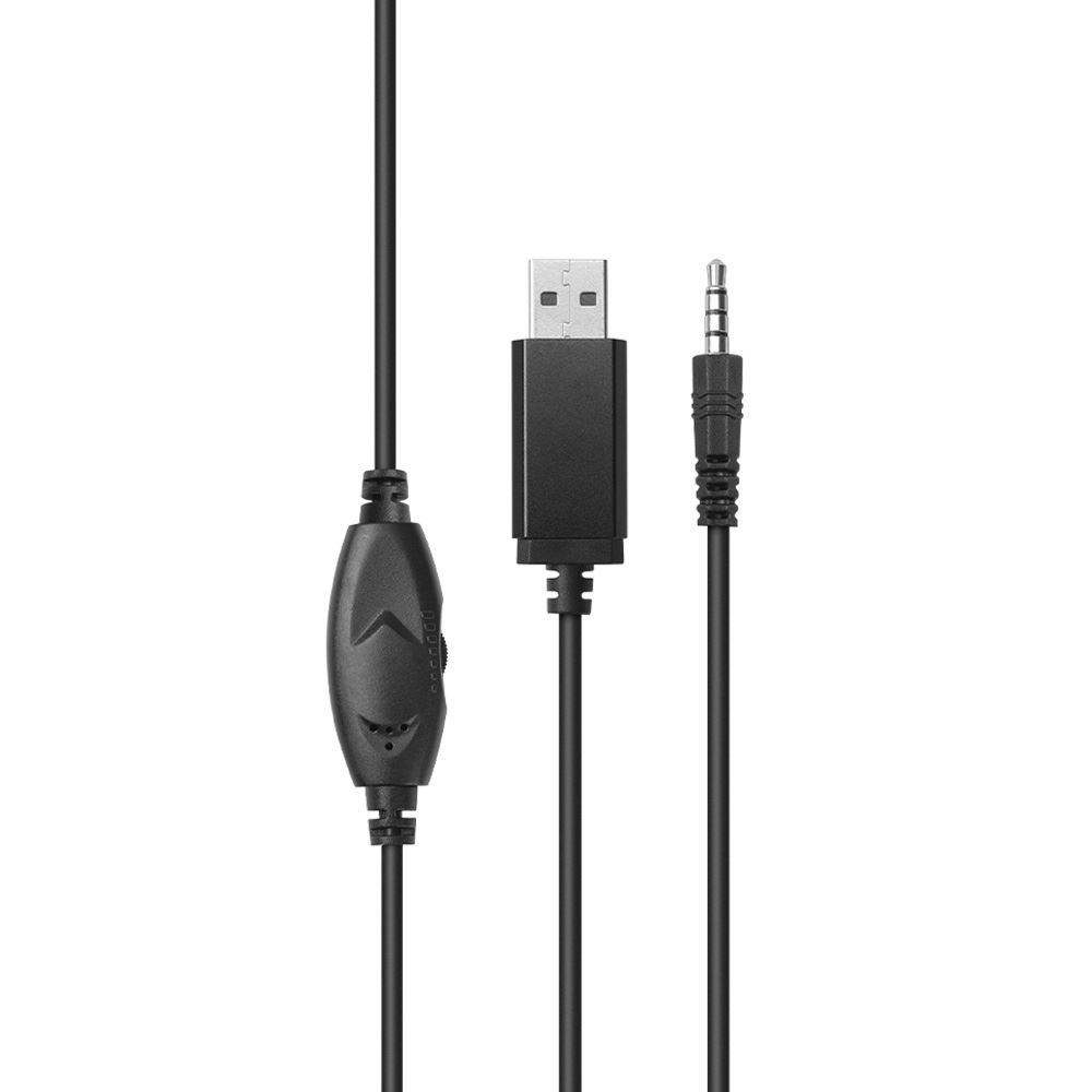 Headset com Fio P3 Multi Adaptador Usb Controle de Volume Integrado