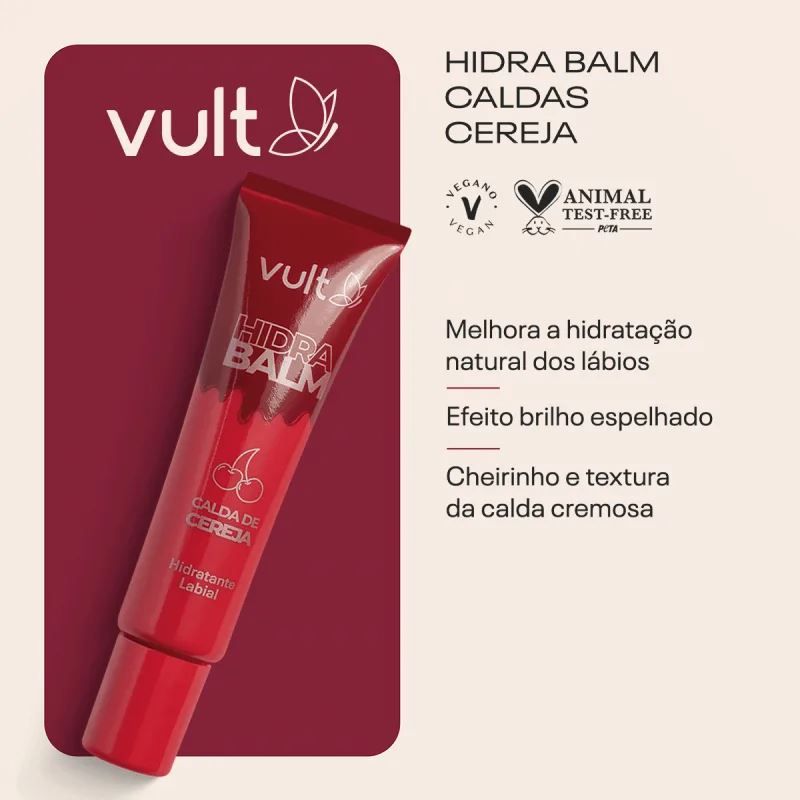Hidrante Labial Calda de Cereja Vult 12Ml