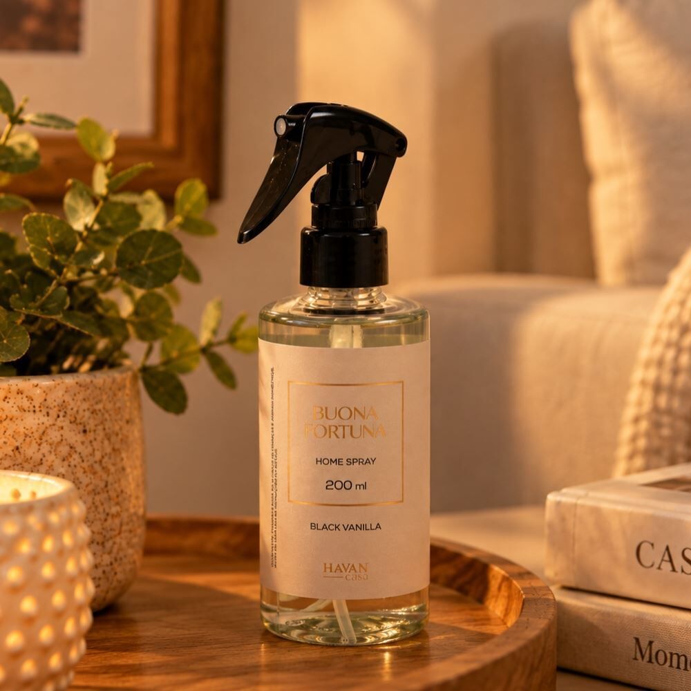 Home Spray 200Ml Buona Fortuna Havan Casa - Black Vanilla