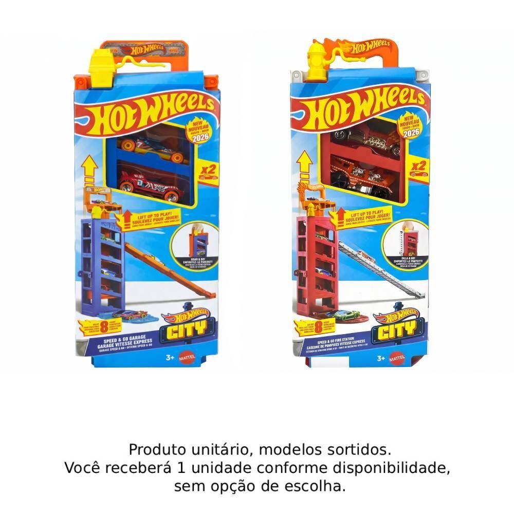 Pista Hot Wheels City Garagem Portátil Mattel - Sortido