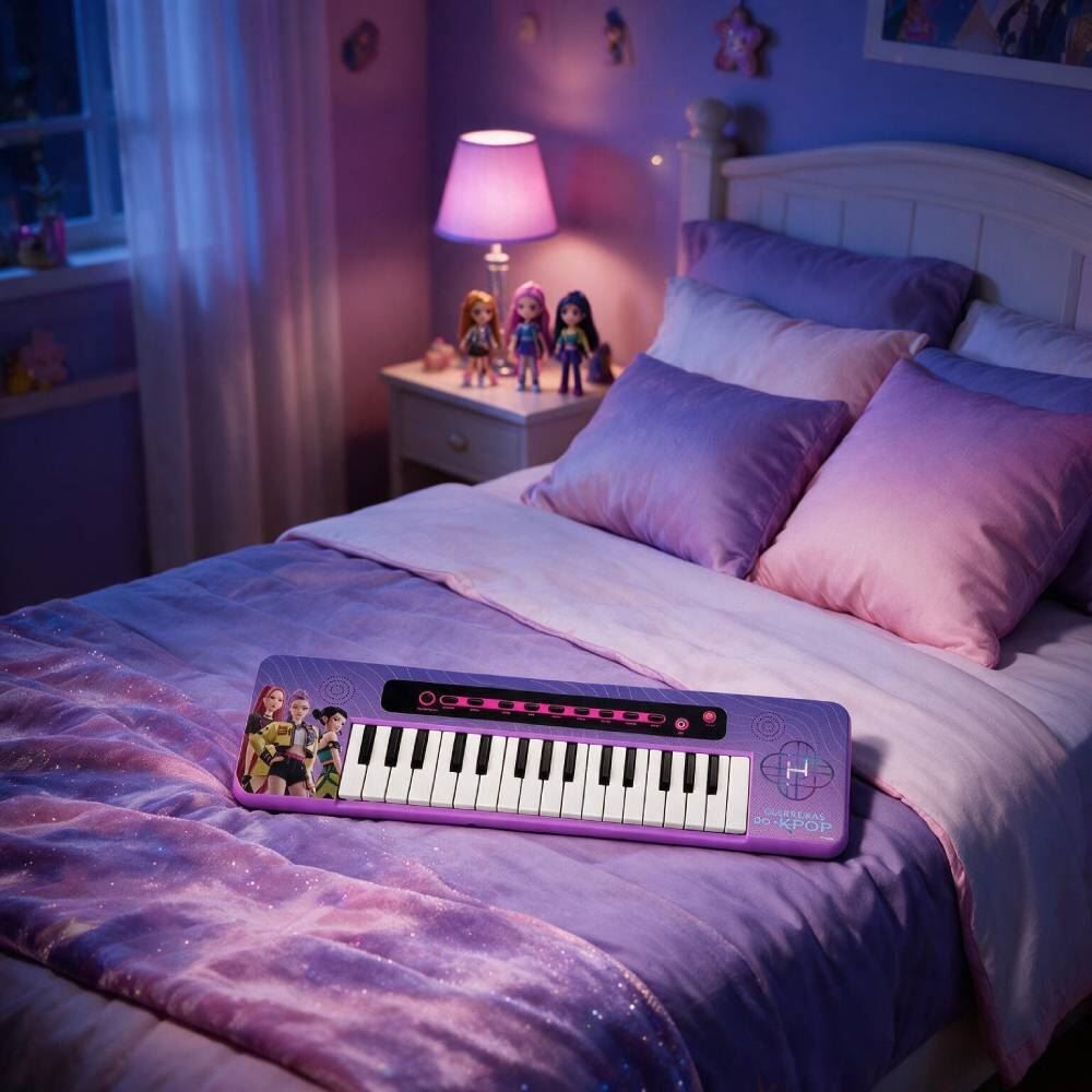 Teclado Musical Infantil Guerreiras do K-Pop Candide