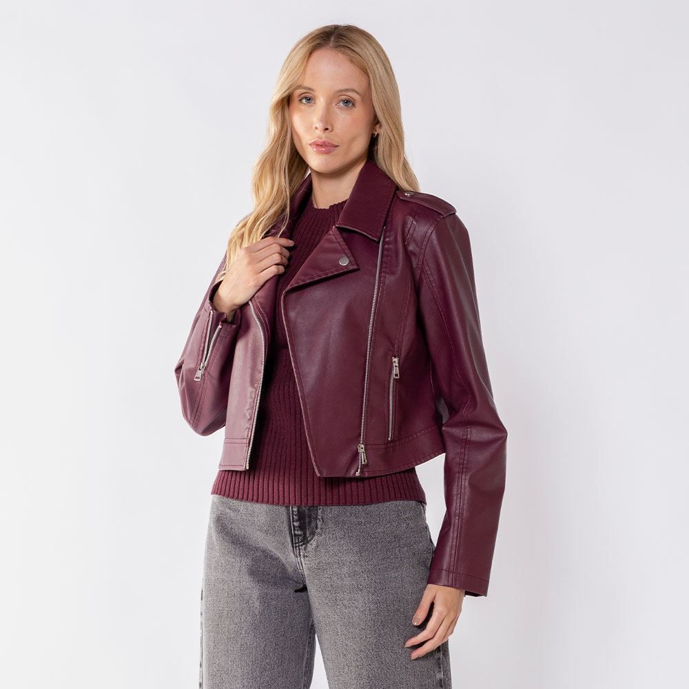 Jaqueta Biker Feminina Em PU Boby Blues