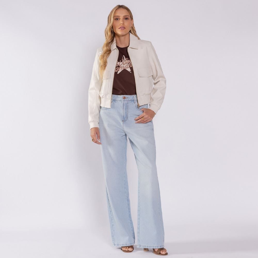 Jaqueta Feminina Bomber Em PU Boby Blues