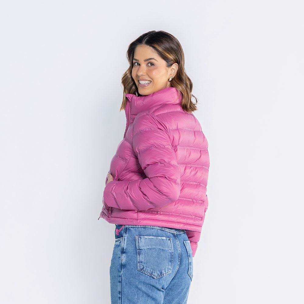 Jaqueta Feminina Cropped De Nylon Com Zíper Selado Boby Blues