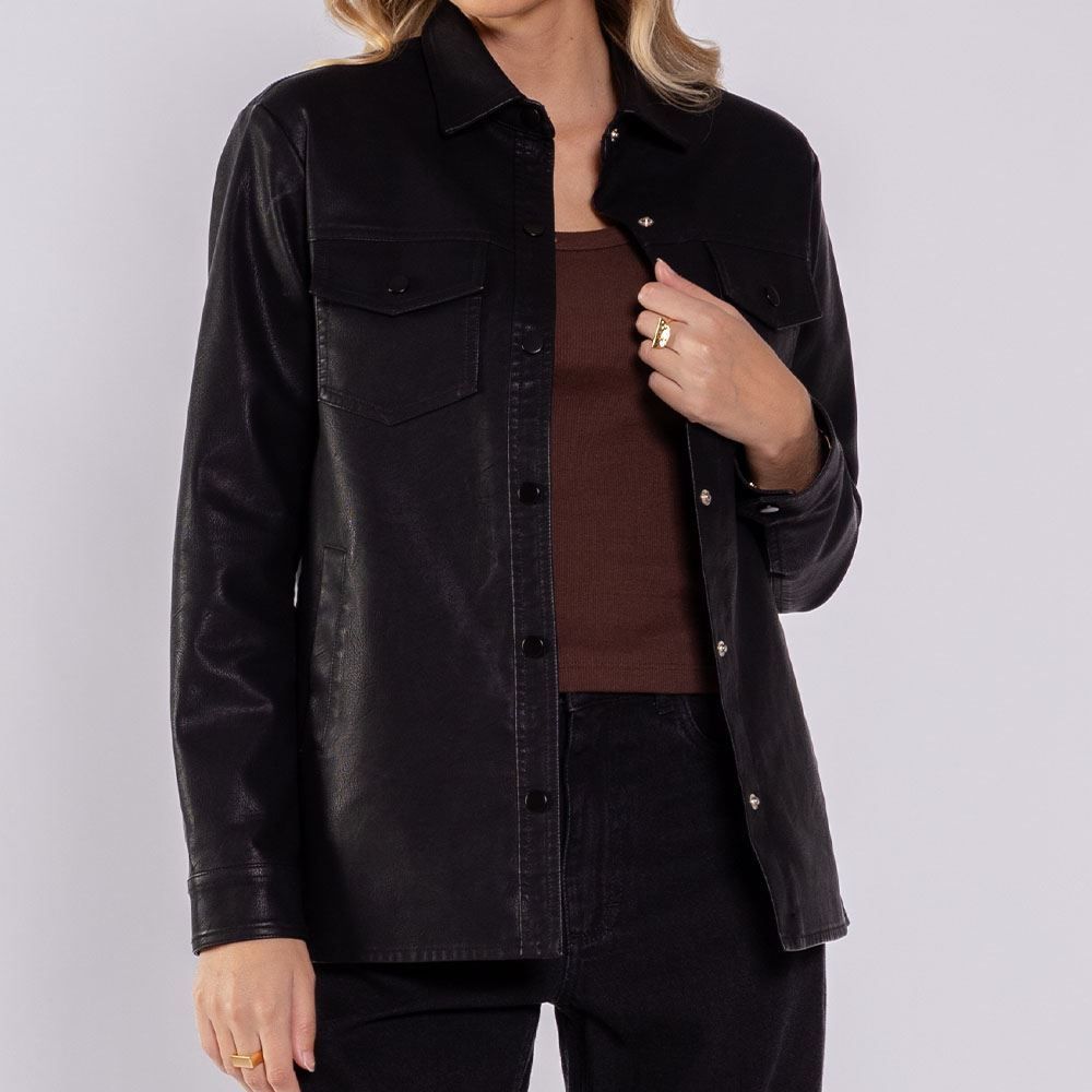 Jaqueta Feminina Em PU Alongada Boby Blues