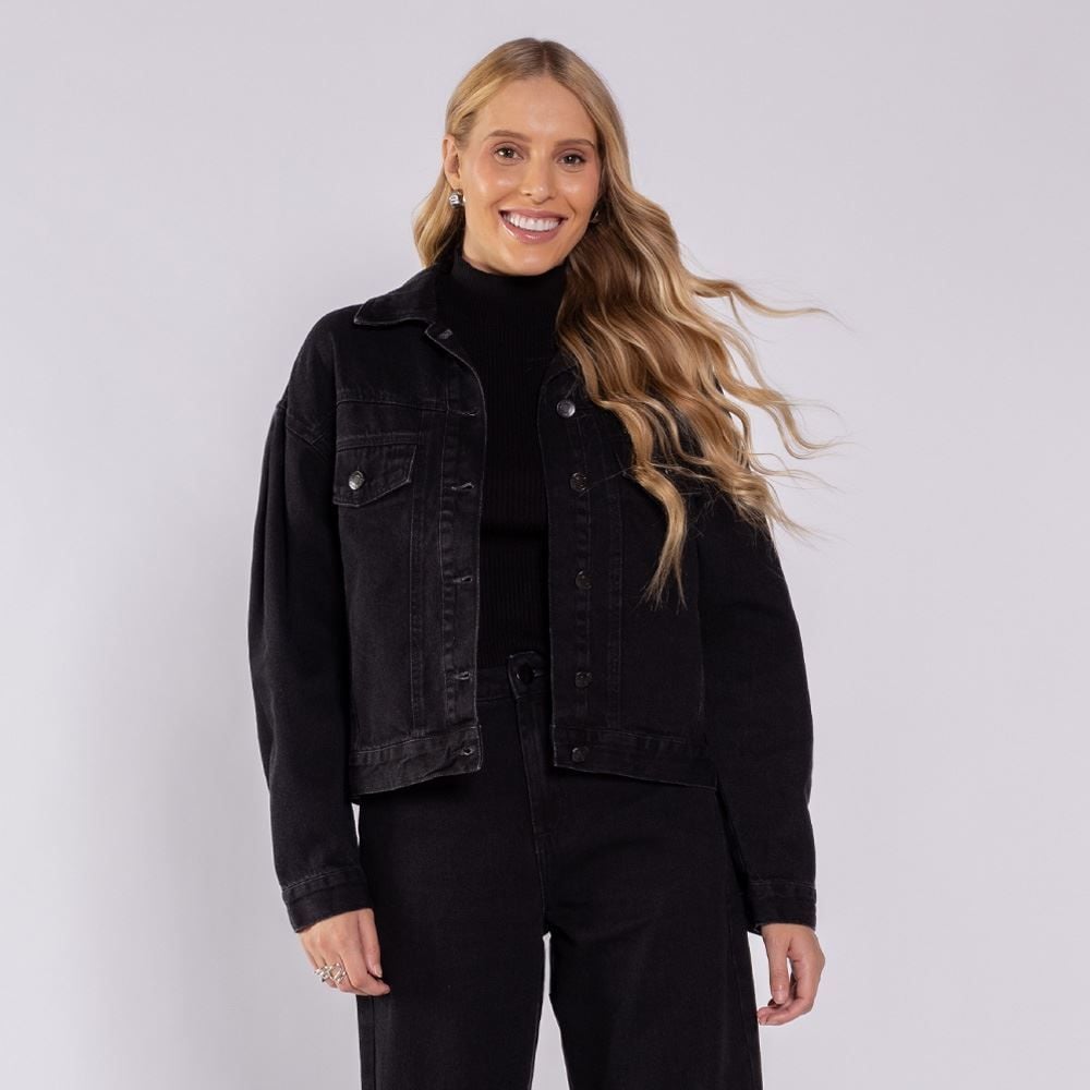 Jaqueta Jeans Feminina Trucker Patricia Foster