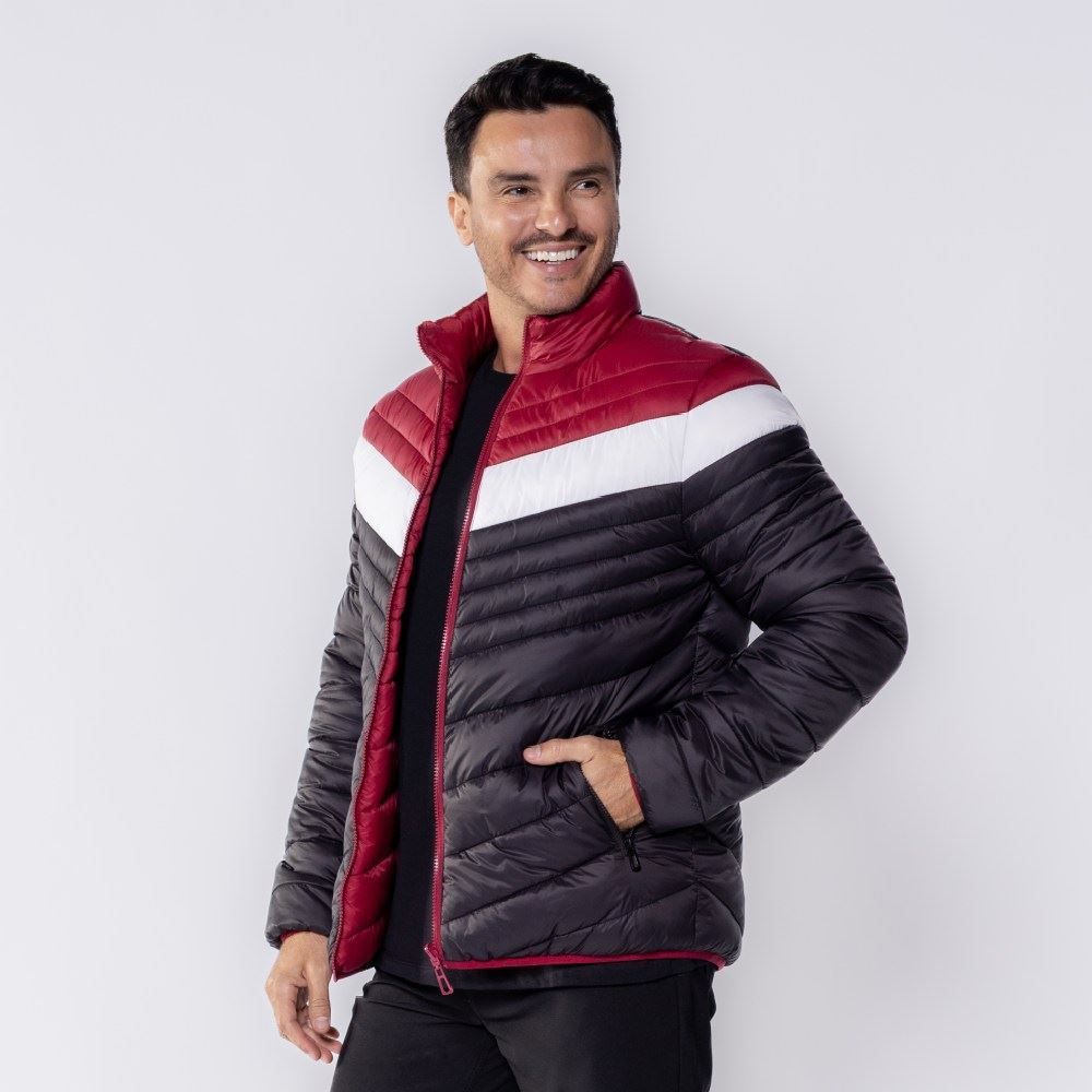 Jaqueta Masculina Dupla Face De Nylon Marc Alain