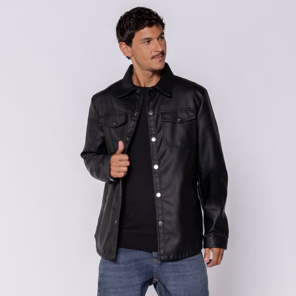 Jaqueta Masculina Em PU Thing
