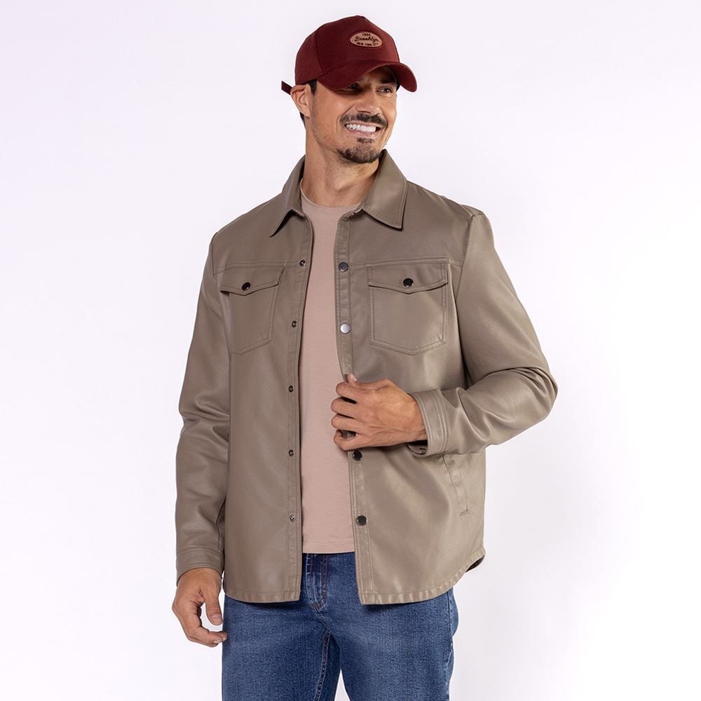 Jaqueta Masculina Em PU Thing