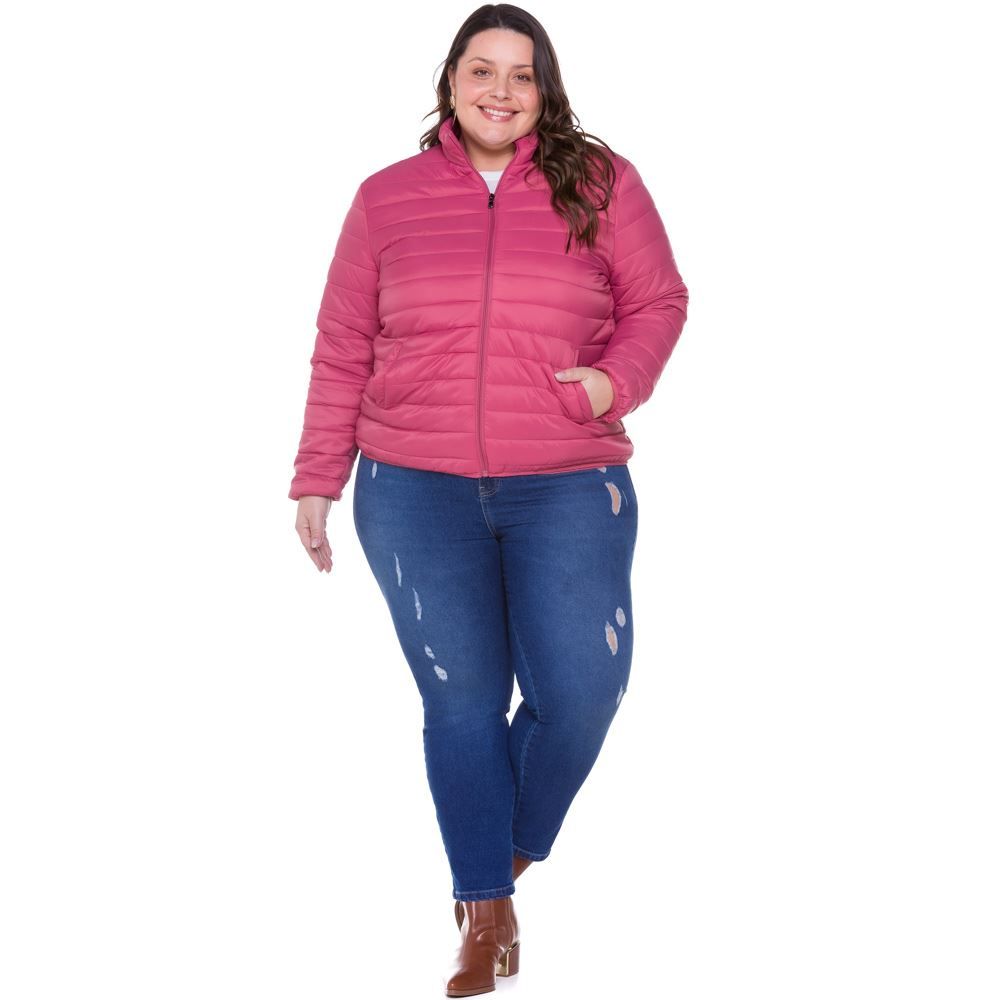Jaqueta Plus Size de Nylon Gomos Patricia Foster Mais