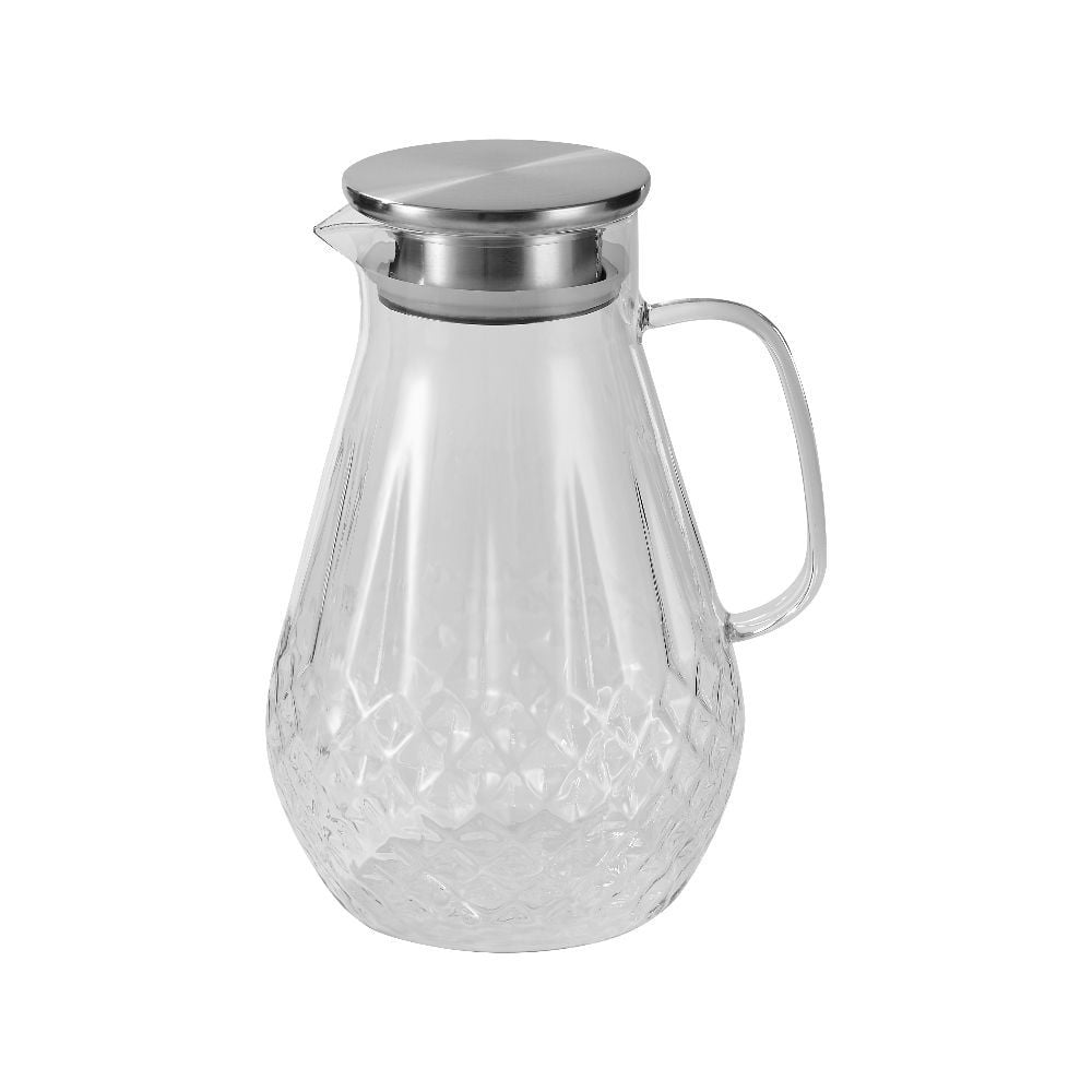 Jarra Com Tampa Inox Titanium 2 Litros - Vidro