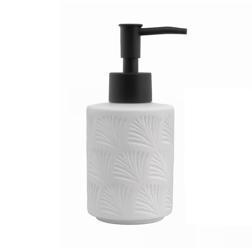 Jogo De Banheiro De Cerâmica Leaf 2 Peças - Branco
