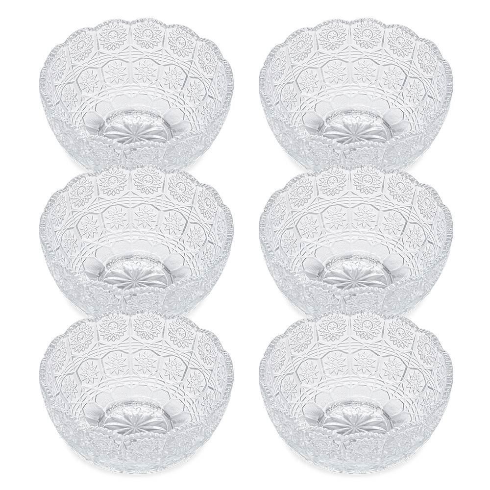 Jogo De Bowls De Sobremesa Bohemia Star Glass Inga - 6 Peças
