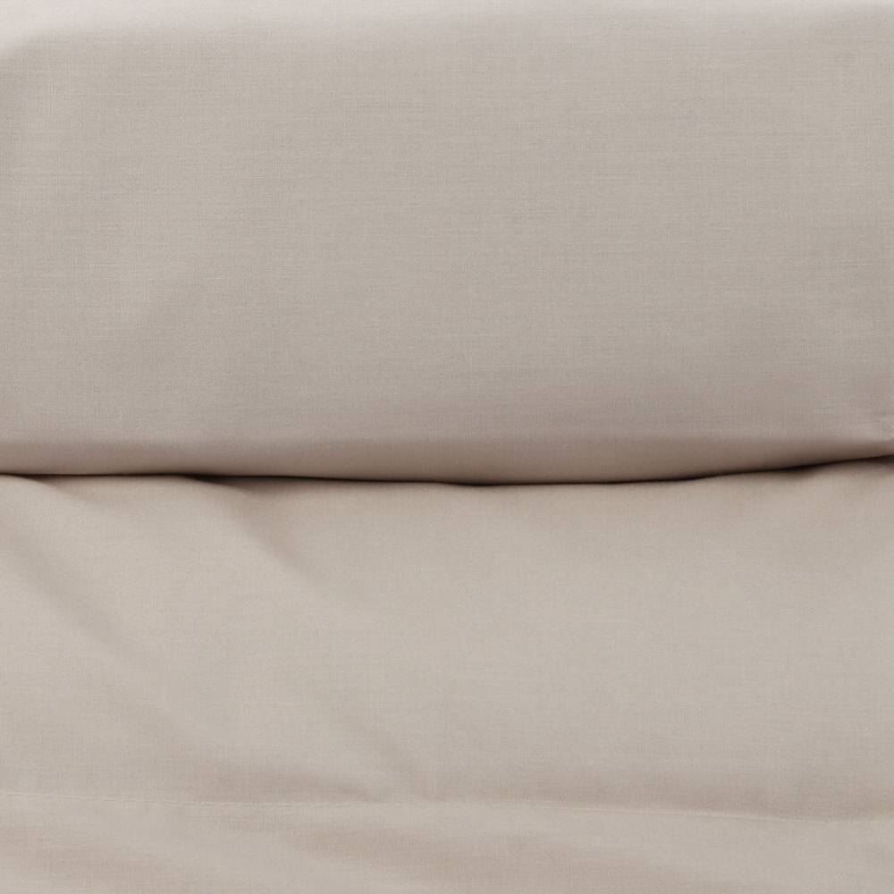 Jogo de Cama Casal Percal Buona Fortuna 3 pçs - Cru Liso Novo