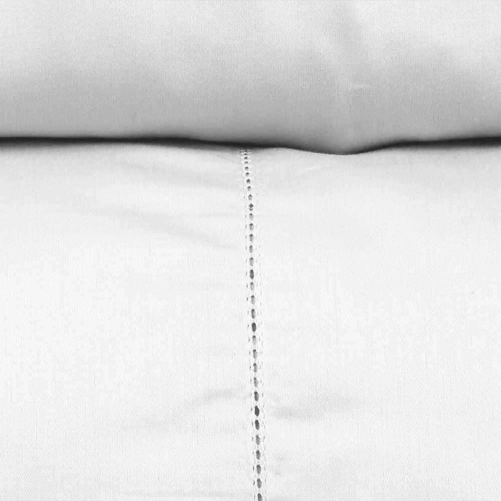 Jogo de Cama Casal 300 Fios Ponto Ajour Buona Fortuna - Branco