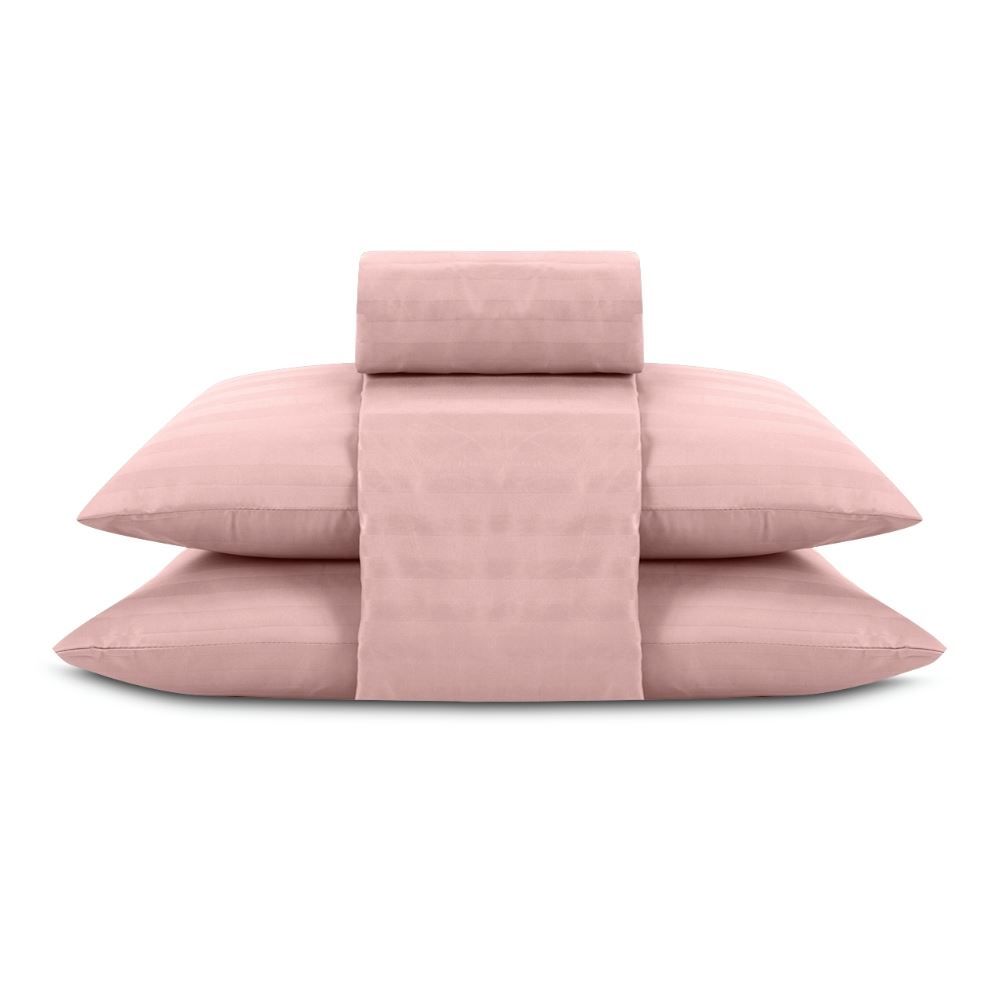 Jogo de Cama Casal 4 Peças Stripe Firenze Havan Casa - Rosa