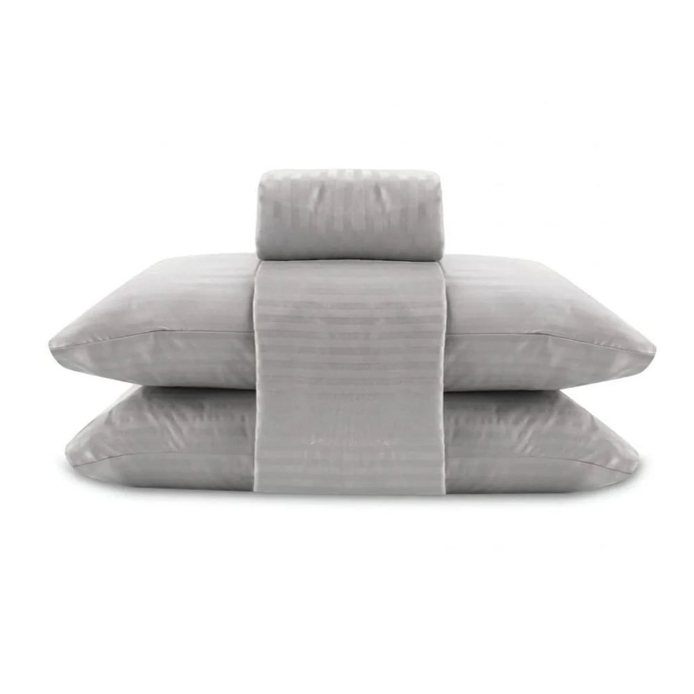 Jogo de Cama Casal 4 Peças Stripe Firenze Havan Casa - Cinza Amianto