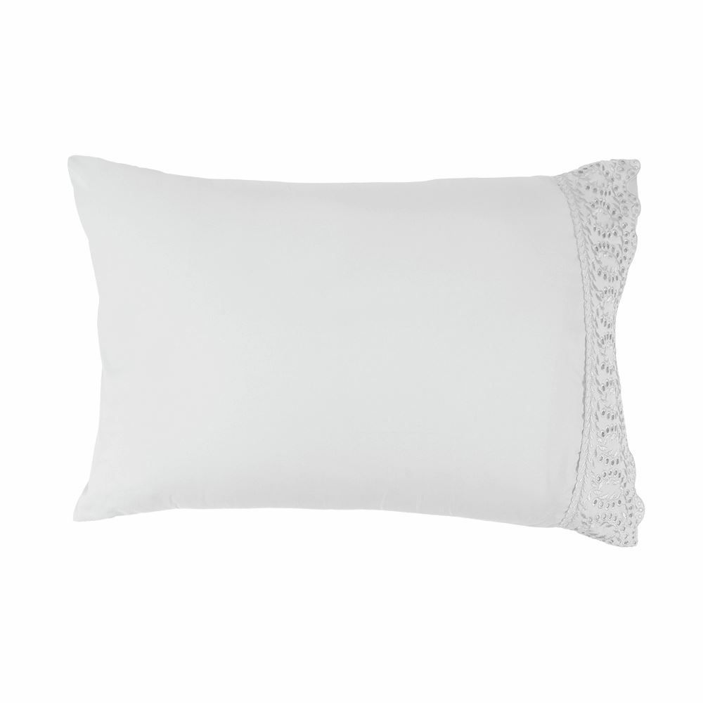 Jogo de Cama Imperial Casal com Renda Havan Casa 4 pçs - Branco
