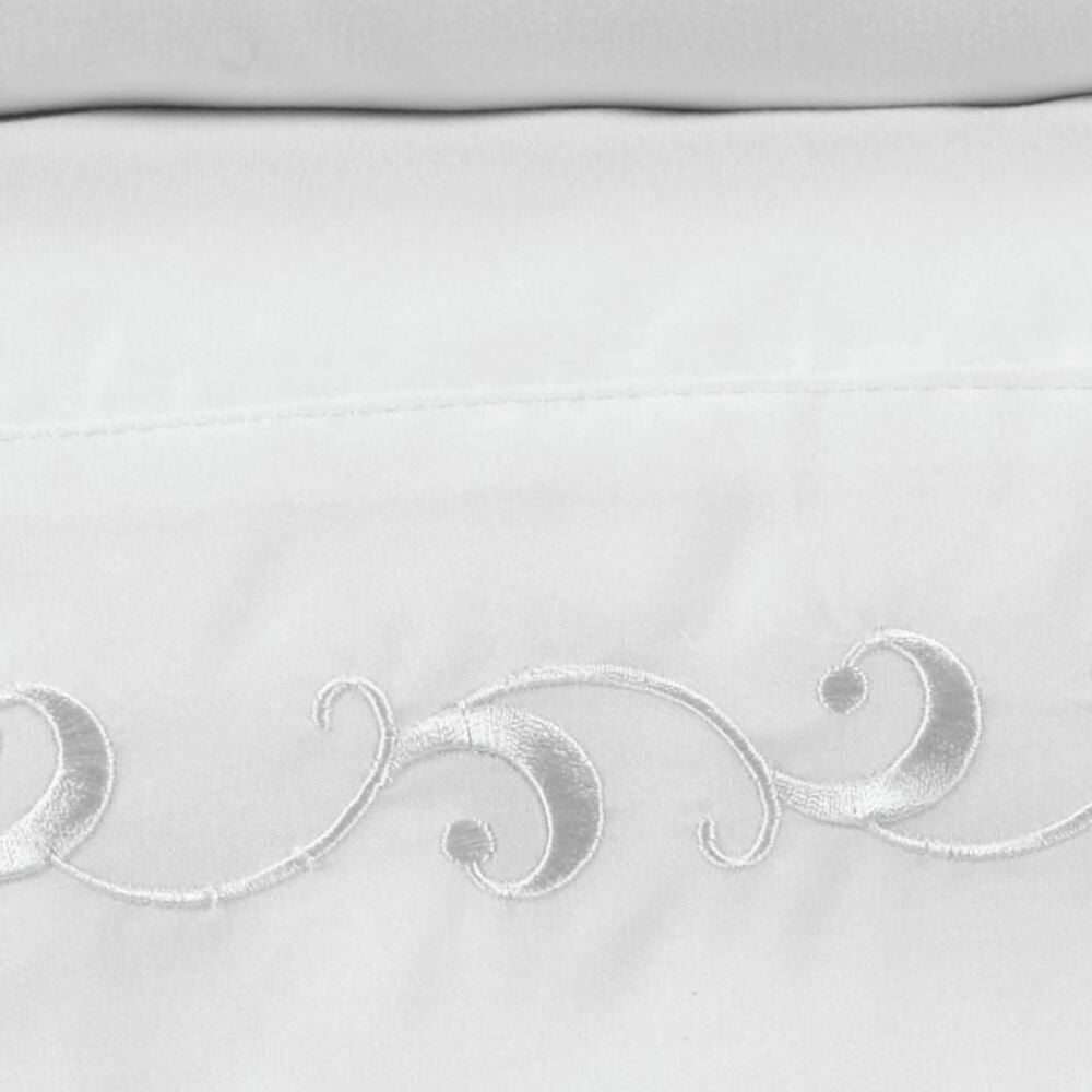 Jogo de Cama Casal Imperial Bordado Havan Casa 4 pçs - Branco