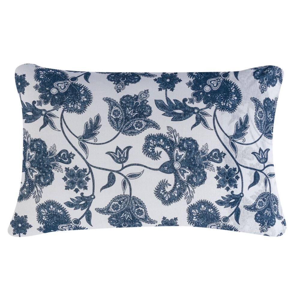 Jogo de Cama Casal Malha Paris Havan Casa 3 pçs - Jardim Imperial Azul