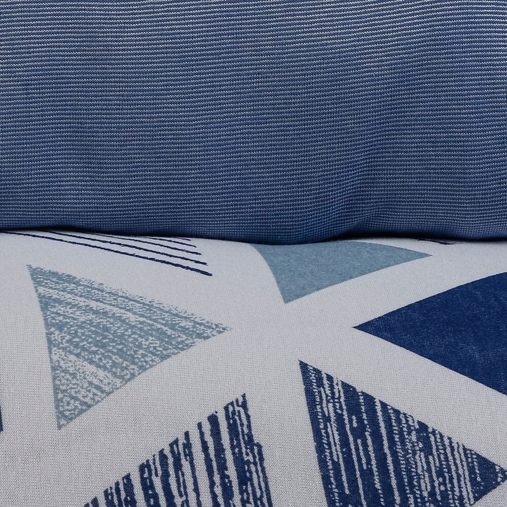 Jogo de Cama Casal Malha Paris Havan Casa 3 pçs - Pipa Azul Jeans