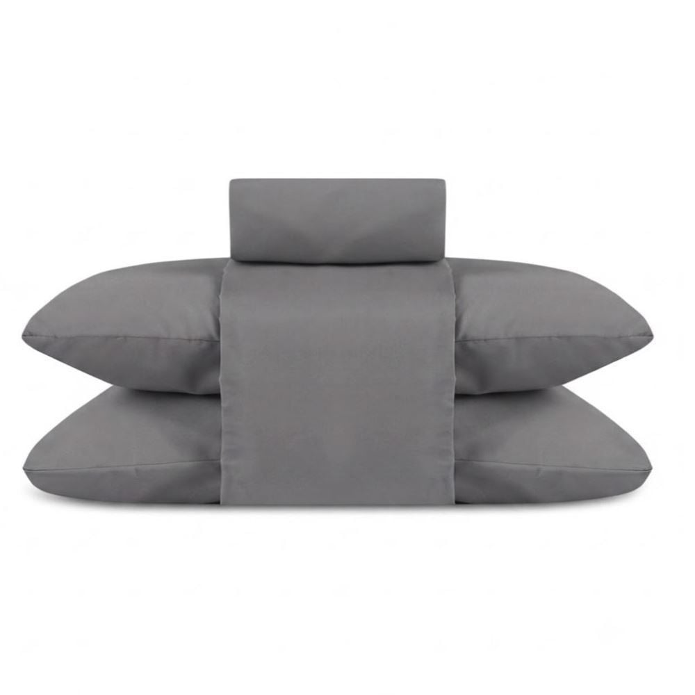 Jogo de Cama Casal Elegance Liso Havan Casa 4 pçs - Cinza Escuro