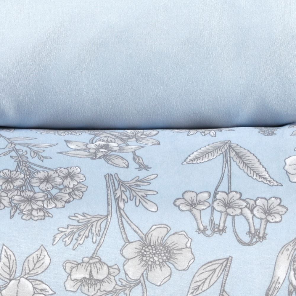 Jogo de Cama Casal Elegance Havan Casa 4 pçs - Blossom Flowers Azul