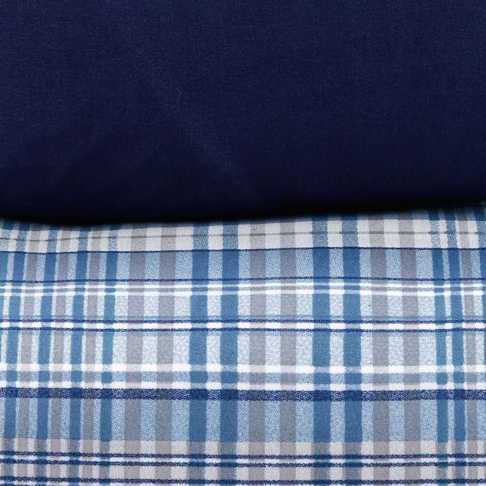 Jogo de Cama Casal Elegance Havan Casa 4 pçs - Jack Xadrez Azul