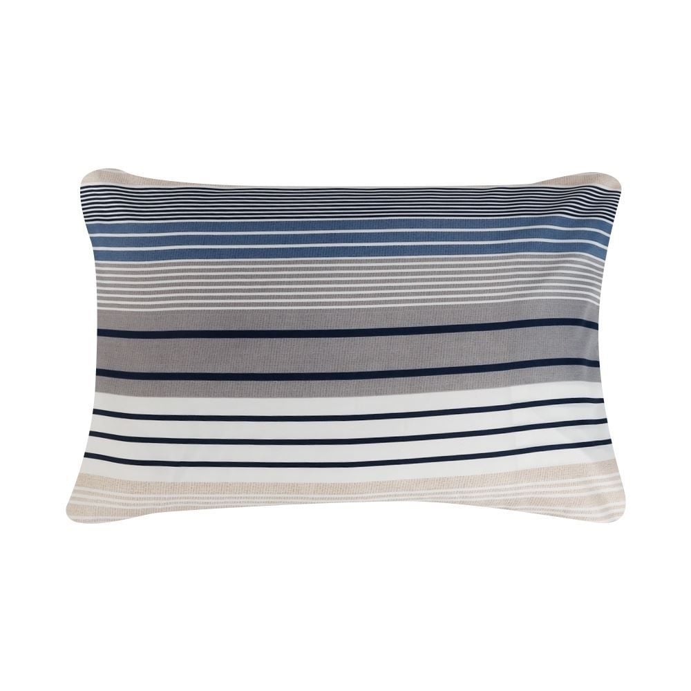Jogo de Cama Casal Elegance Havan Casa 4 pçs - Artesano Listra Azul