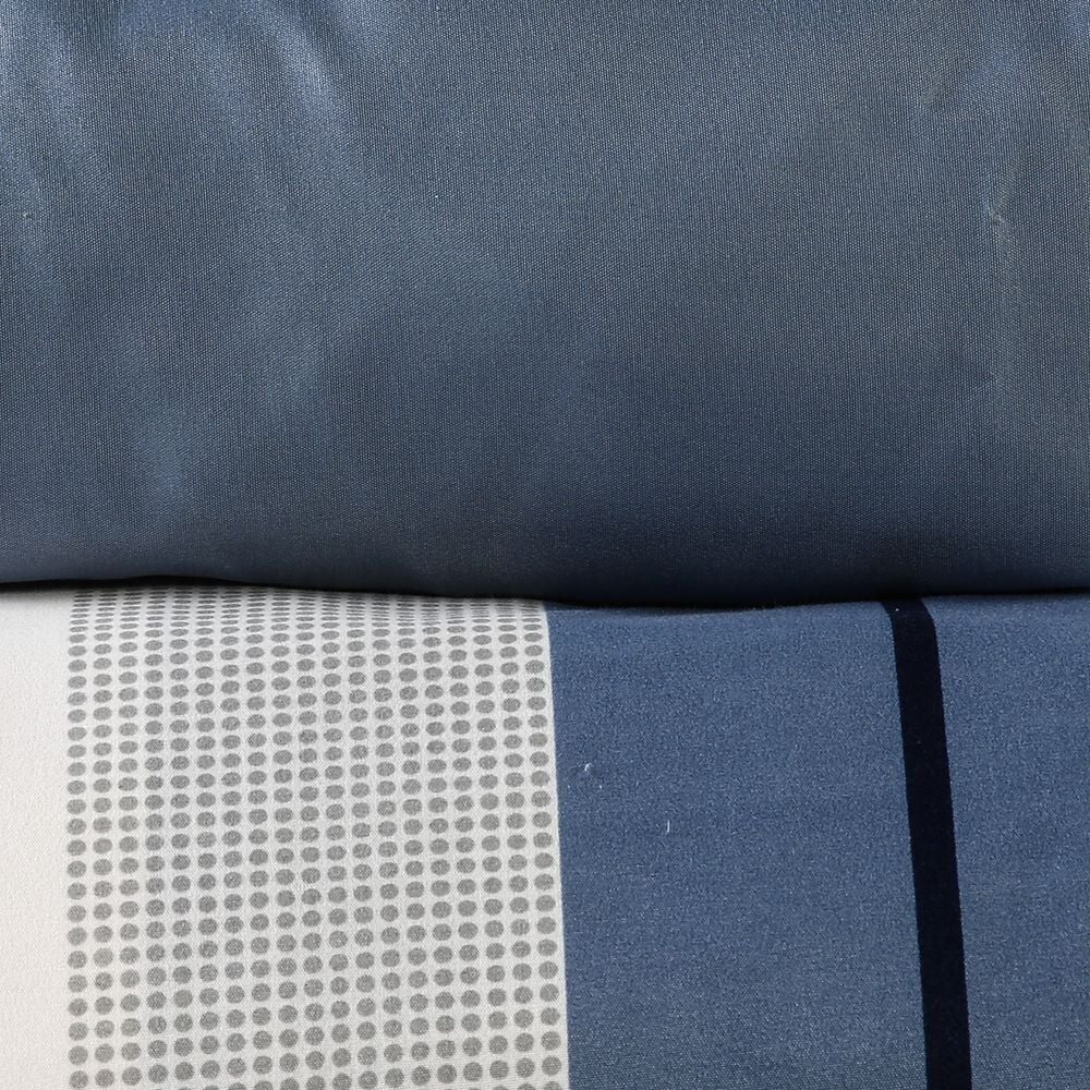 Jogo de Cama Casal Elegance Havan Casa 4 pçs - Weber listra Azul
