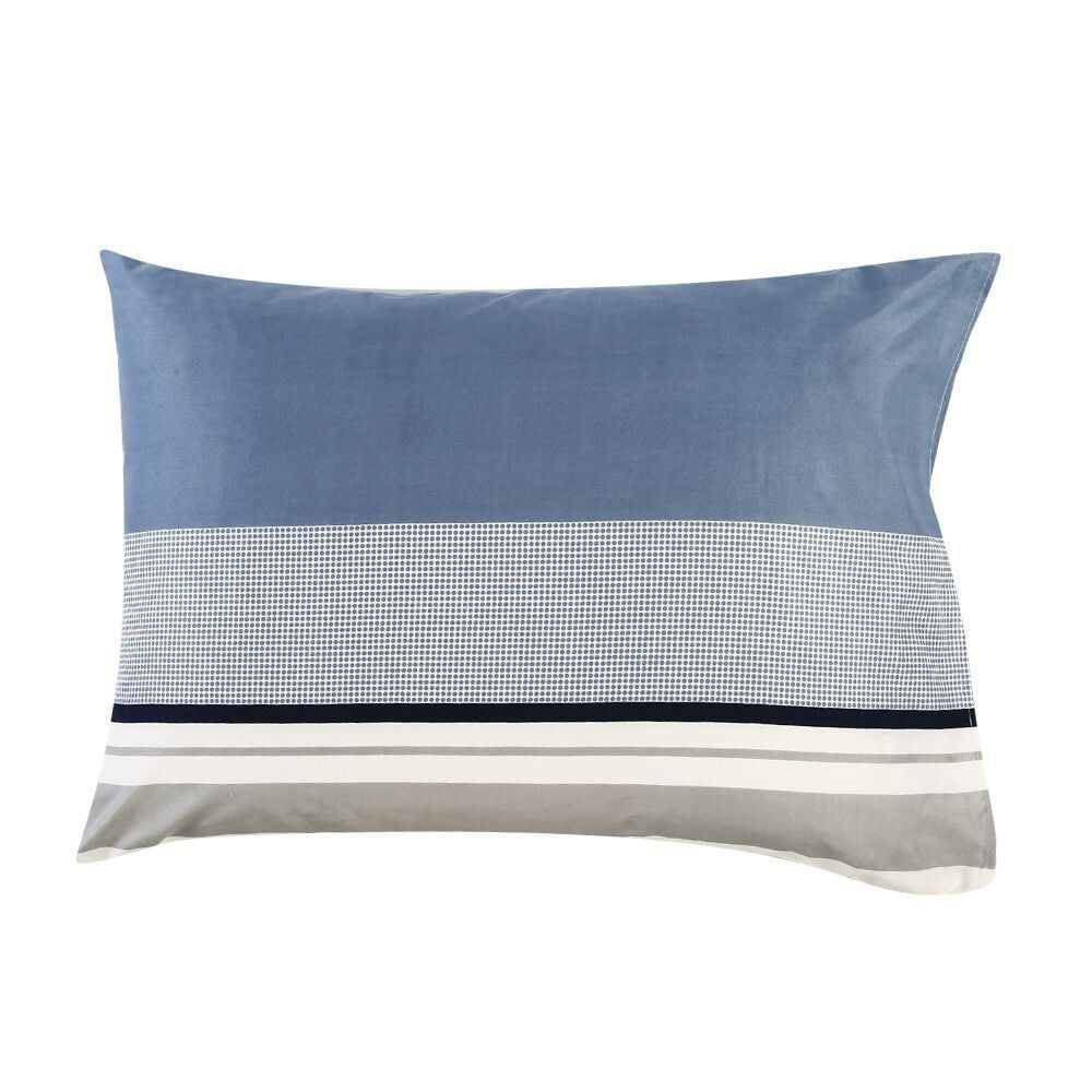 Jogo de Cama Casal Elegance Havan Casa 4 pçs - Weber listra Azul
