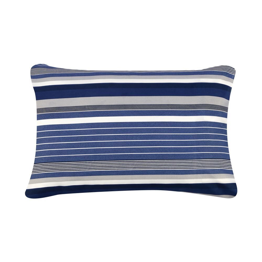 Jogo de Cama Casal Elegance Havan Casa 4 pçs - Fábio Listra Azul Escuro