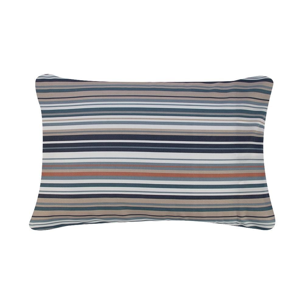 Jogo de Cama Casal Elegance Havan Casa 4 pçs - Laços Listra Azul