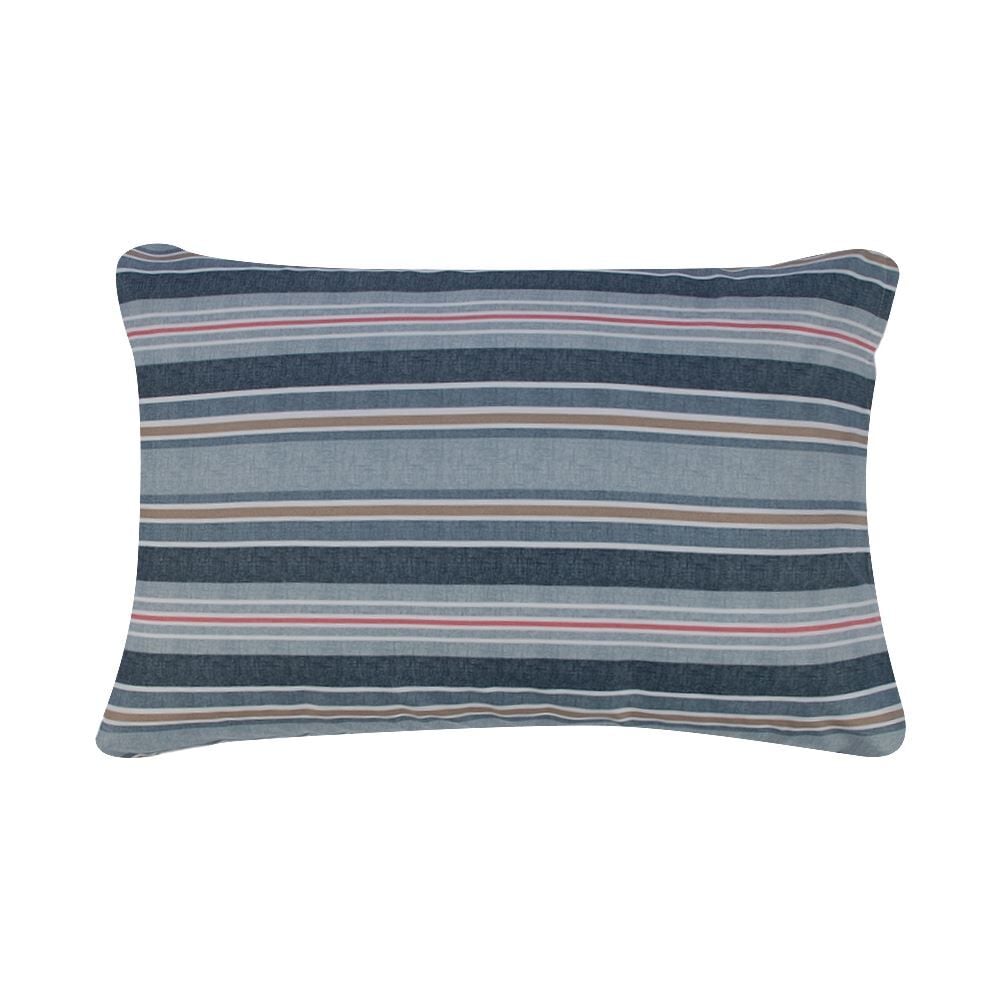 Jogo de Cama Casal Elegance Havan Casa 4 pçs - Lausane Listra Azul