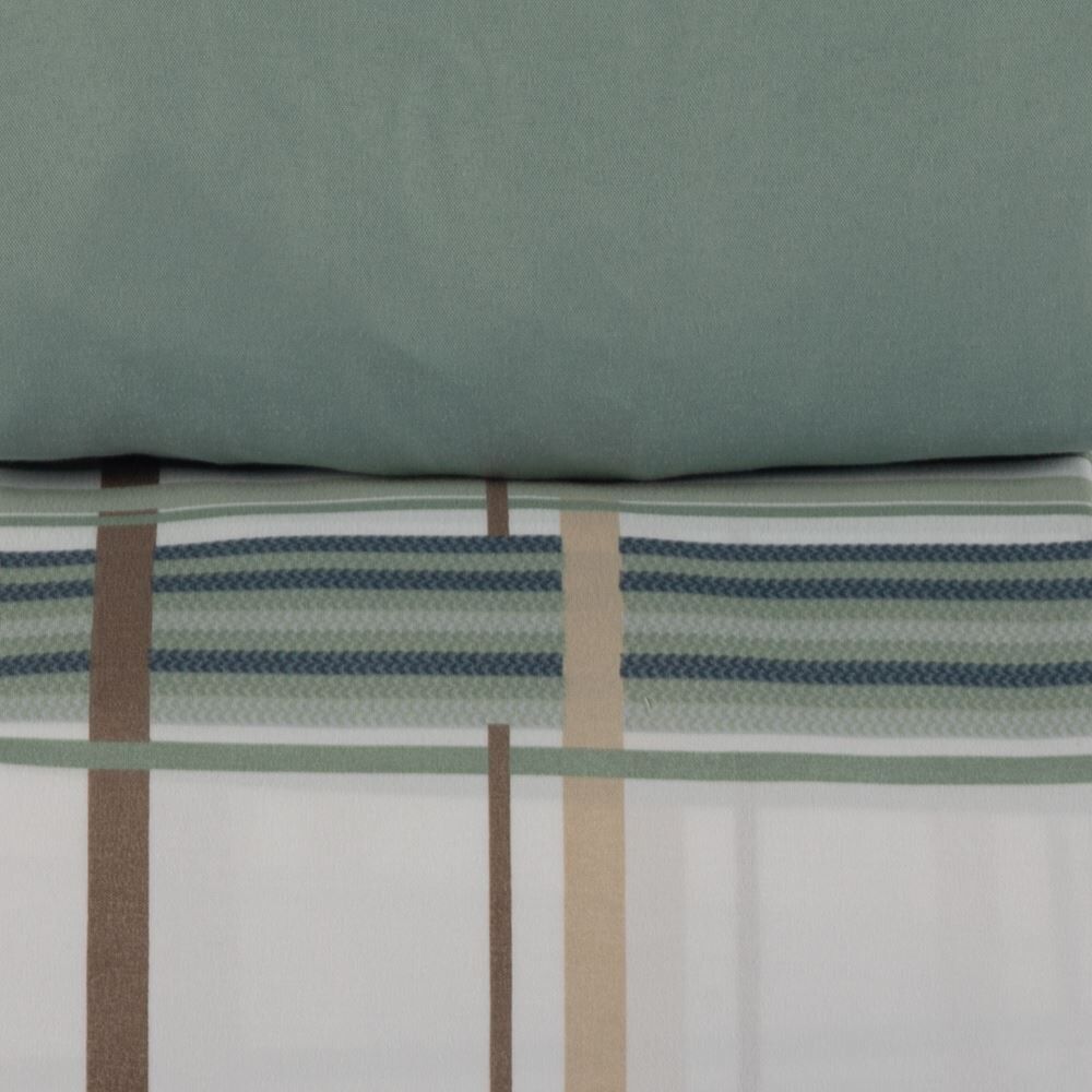 Jogo de Cama Casal Elegance Havan Casa 4 pçs - Valência Xadrez Verde