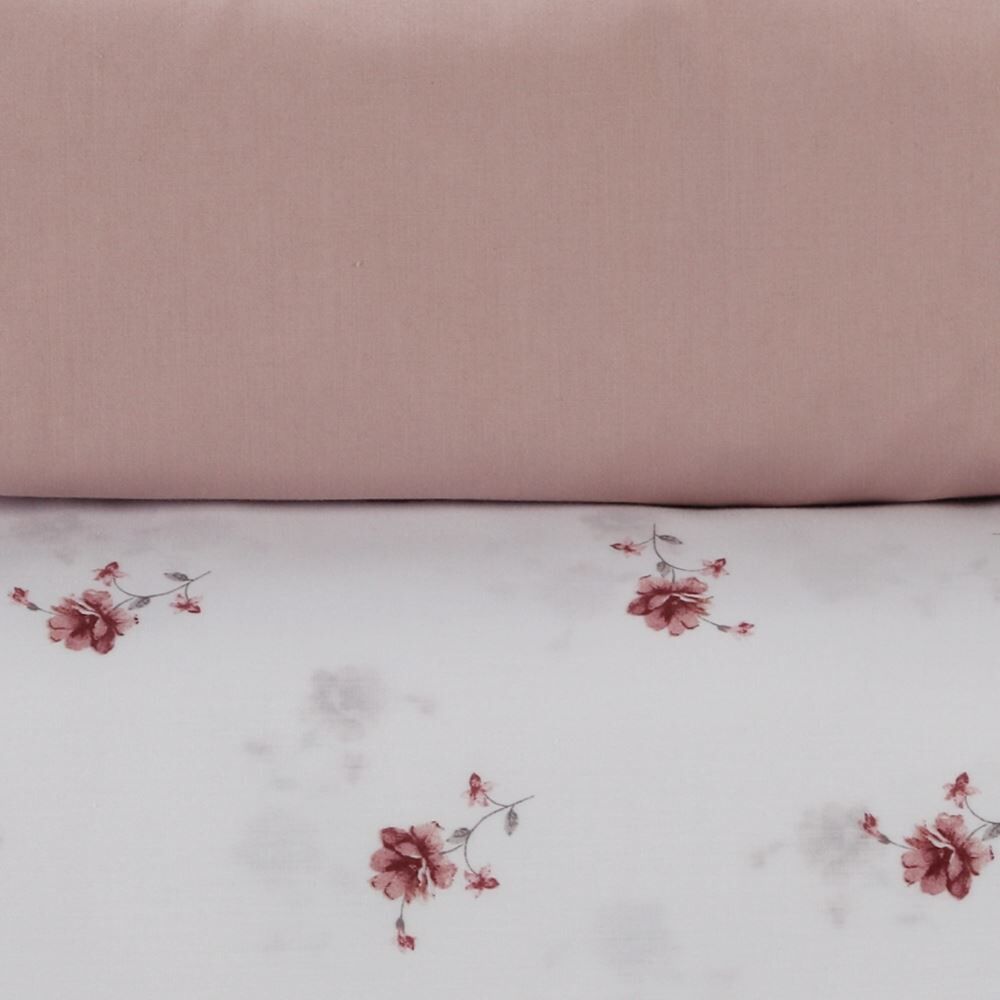 Jogo de Cama Casal Percal Buona Fortuna 4 pçs - Violet Rosa