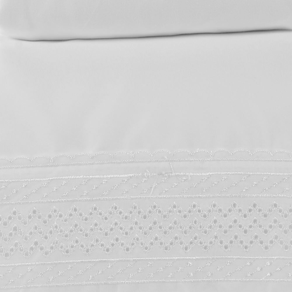 Jogo de Cama Casal Renda Imperial Havan Casa 4 pçs - Branco
