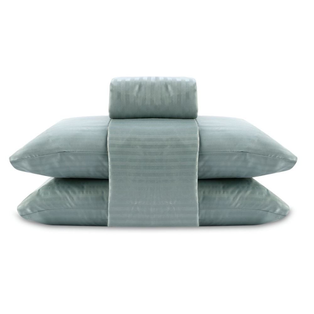 Jogo de Cama King 100% Poliéster Stripe Provence Havan Casa 4 pçs - Verde