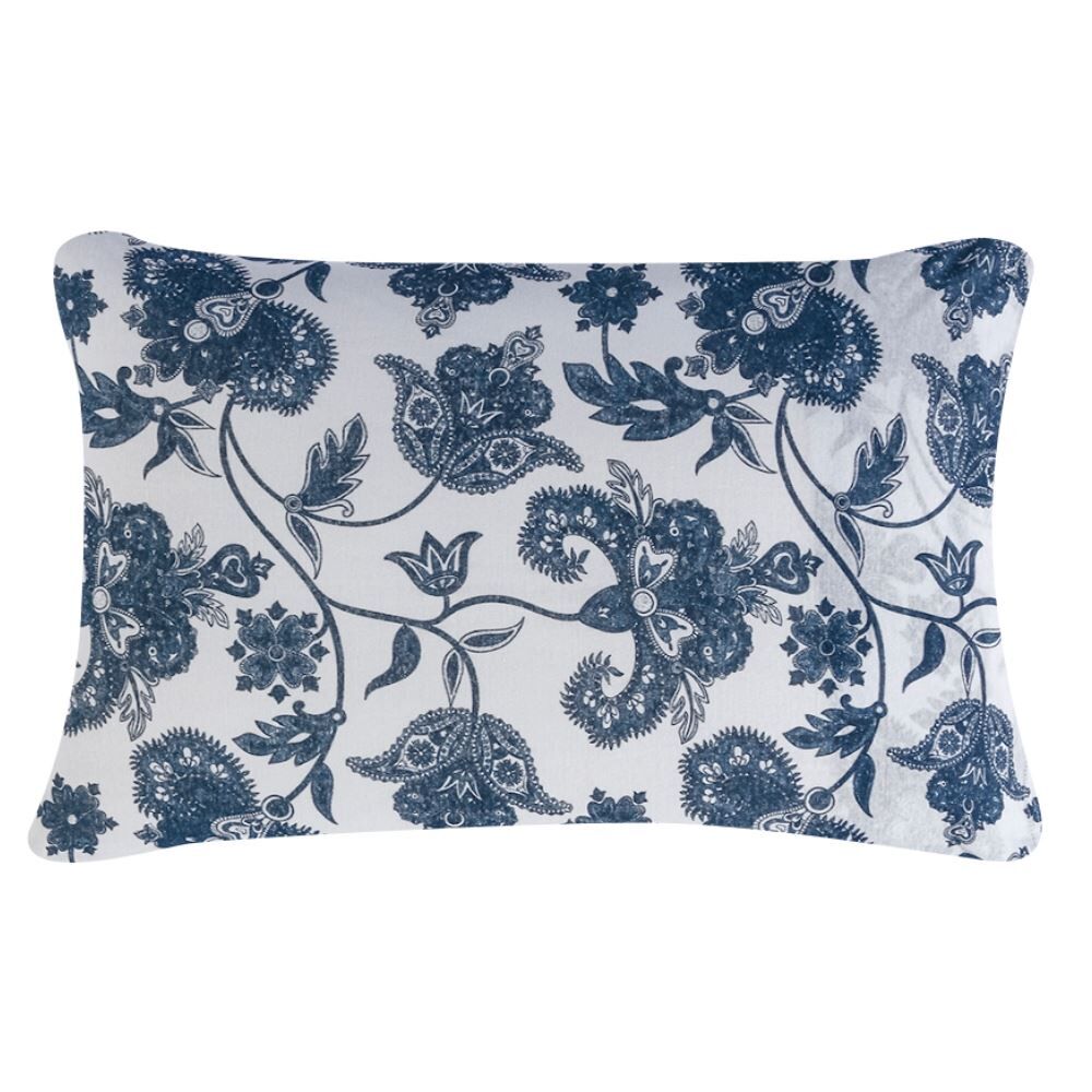 Jogo de Cama King Malha Paris (Plus) Havan Casa 3 pçs - Jardim Imperial Azul