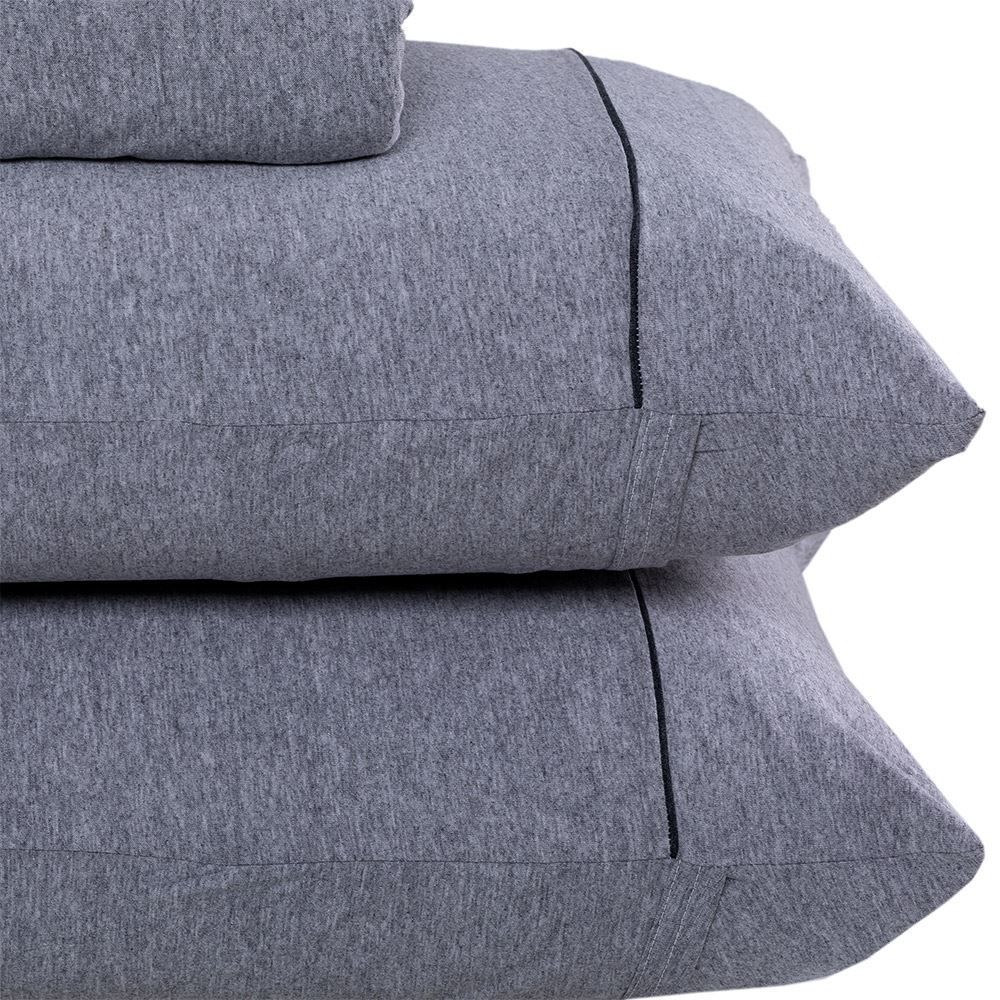 Jogo De Cama King Malha Mescla Urban Confort Havan Casa 3 Pçs - Cinza