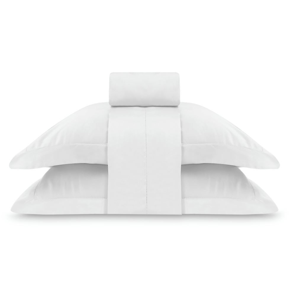 Jogo de Cama King 300 Fios Ponto Ajour Buona Fortuna - Branco